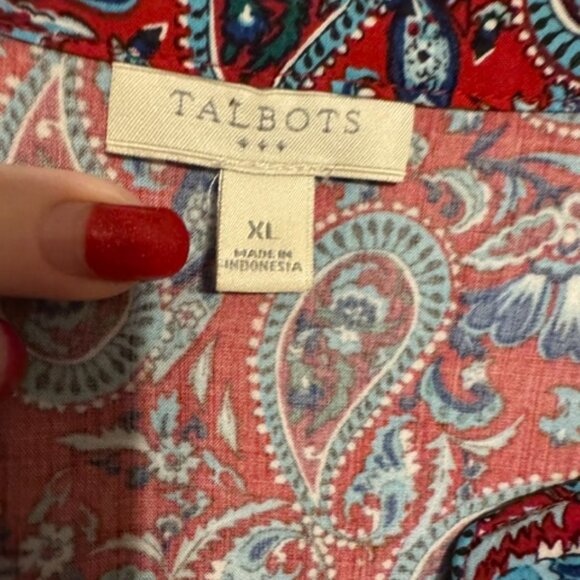 ❤️TALBOT'S PAISLEY PRINT TOP XLARGE - Picture 6 of 6